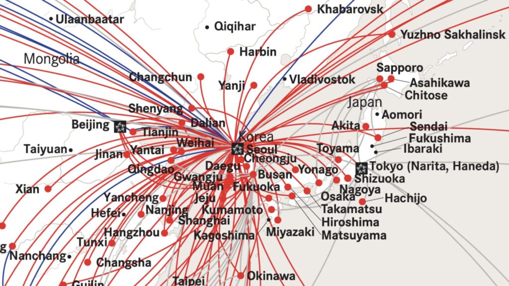 新しいブランド ○JAL航空路線図 淋し ○ 地図・旅行ガイド